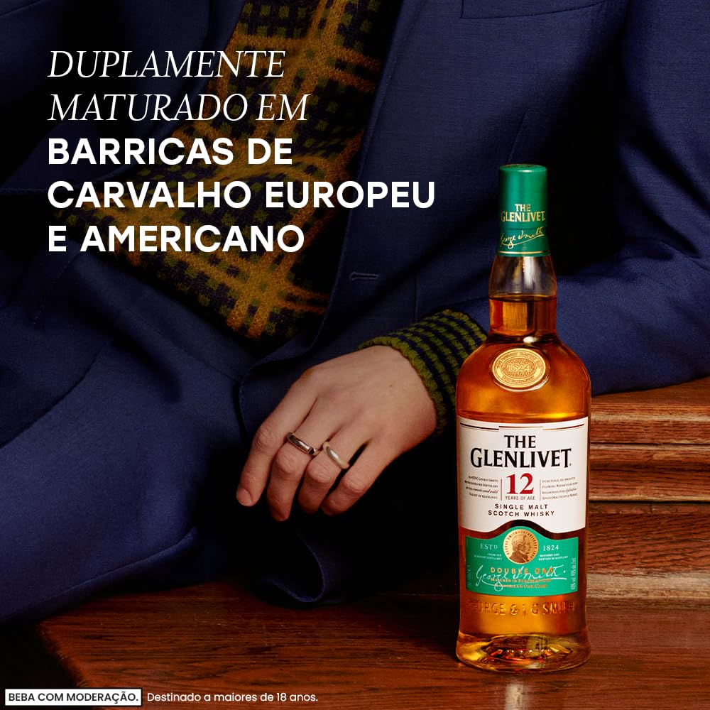 Whisky The Glenlivet 12 anos Single Malt Escocês - 750 ml | Amazon